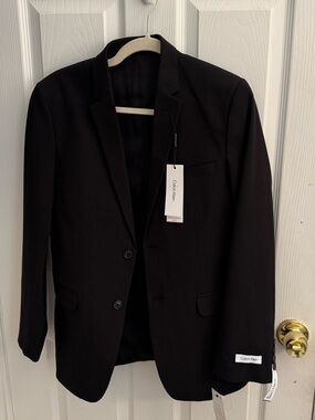 Calvin Klein Black Men's Two-Button Blazer